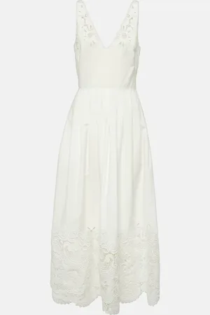VALENTINO Broderie anglaise cotton midi dress