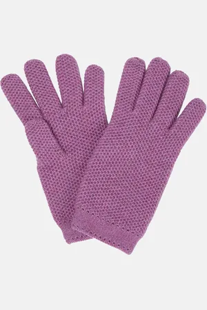 Loro Piana Crochet cashmere gloves