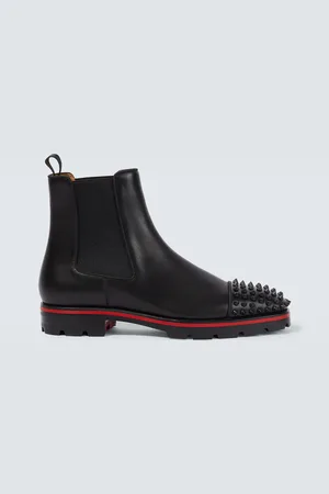 Christian Louboutin Melon Spikes leather Chelsea boots