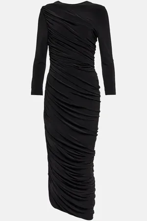 Norma Kamali Diana ruched jersey midi dress