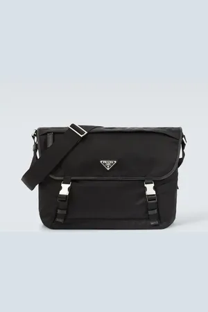 Prada Leather-trimmed Re-Nylon messenger bag