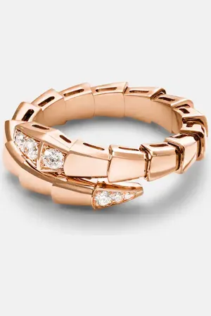 Bvlgari Serpenti Viper 18kt gold ring with diamonds