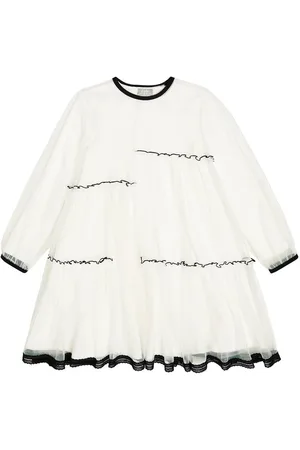 Il gufo Tulle and cotton-blend jersey dress
