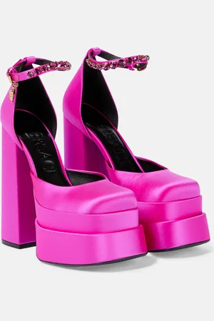 VERSACE Medusa Aevitas satin platform pumps