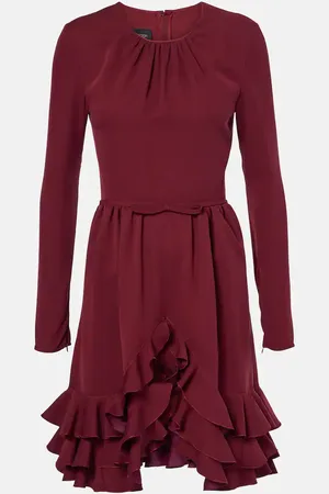 Giambattista Valli Ruffled silk crÃªpe minidress