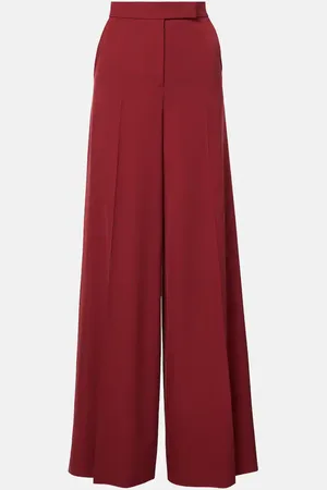 Max Mara Ninfa virgin wool gabardine palazzo pants