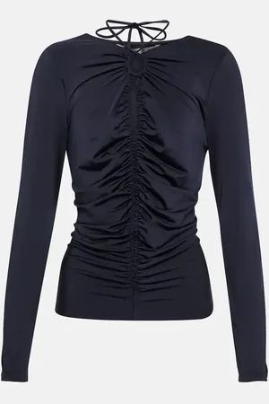VERONICA BEARD Roque keyhole jersey top