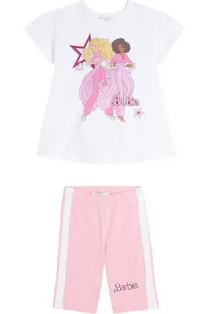 MONNALISA X BarbieÂ® cotton jersey T-shirt and shorts set