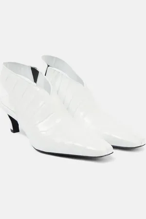 Totême The Croco Slim leather slingback pumps