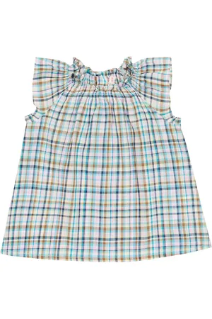BONPOINT Baby Ange checked cotton blouse
