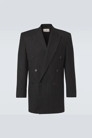 Saint Laurent Pinstripe wool gabardine suit jacket