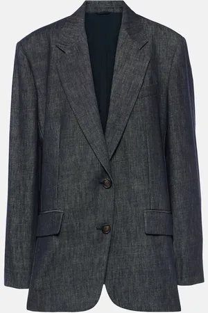 Brunello Cucinelli Single-breasted denim blazer