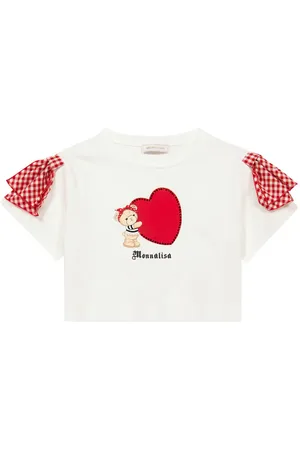 MONNALISA Embellished cotton T-shirt