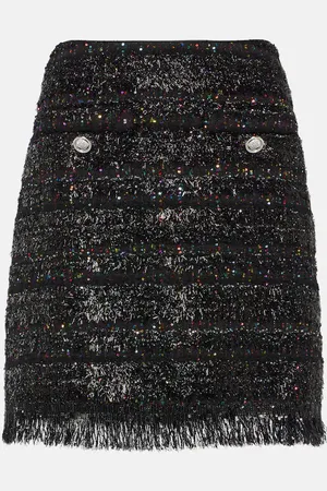 Giambattista Valli Sequined tweed miniskirt