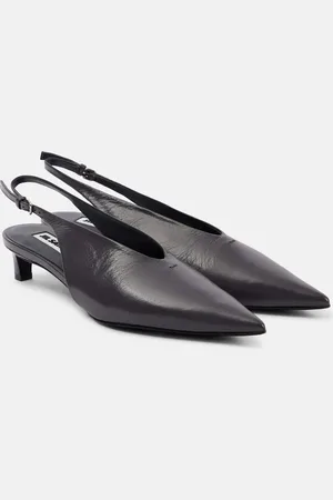 Jil Sander Leather slingback pumps