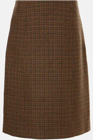 Loro Piana Halle wool and cashmere midi skirt