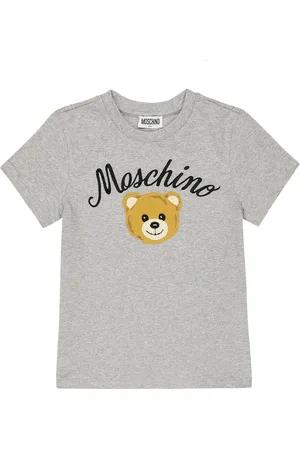 Moschino Embroidered cotton-blend jersey T-shirt