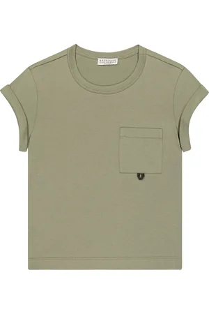 Brunello Cucinelli Embellished cotton jersey T-shirt