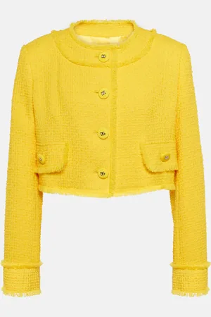 Dolce & Gabbana Cropped wool-blend tweed jacket