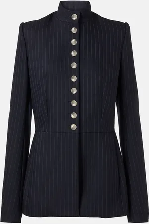Khaite Samuel chalk stripe wool-blend jacket