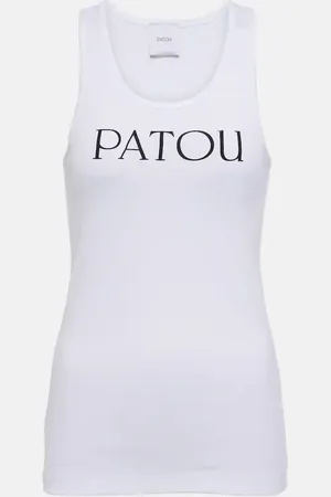 Patou Logo cotton jersey tank top