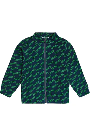 Kenzo Logo zip-up cotton sweatshirt