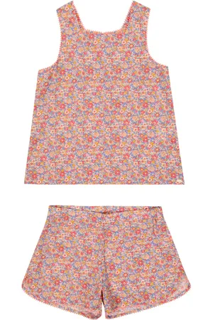 Tartine Et Chocolat Floral cotton vest and shorts set