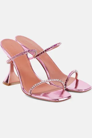 Amina Muaddi Gilda 95 embellished leather sandals
