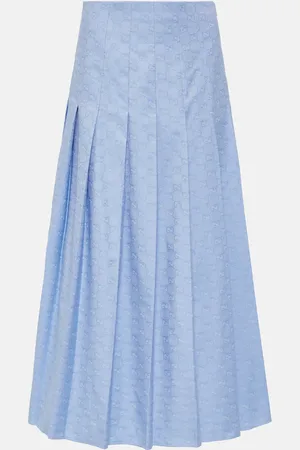 Gucci GG Supreme Oxford cotton midi skirt