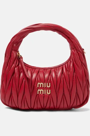 Miu Miu Wander Small matelassÃ© leather tote bag