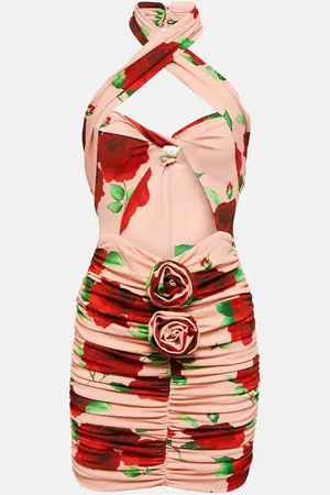 MAGDA BUTRYM Halterneck floral minidress