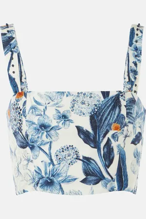 Agua by Agua Bendita Cacao floral crop top