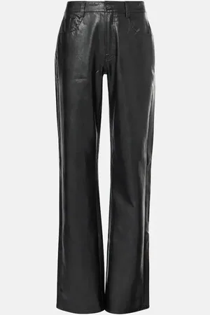7 for all Mankind Tess high-rise faux leather straight pants