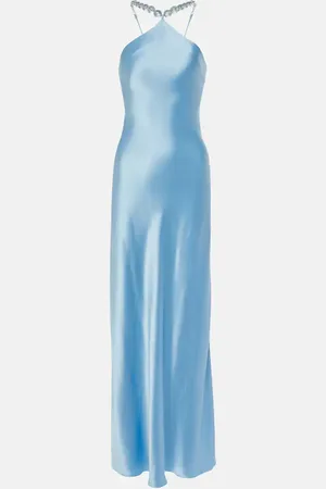 Staud Cadence beaded satin gown