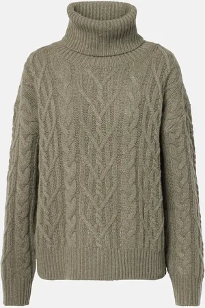 NILI LOTAN Gigi cable-knit cashmere turtleneck sweater