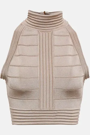 Balmain High-neck crop top