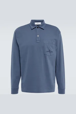 Stone Island Long-sleeve cotton polo shirt