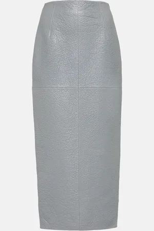 Prada High-rise leather pencil skirt