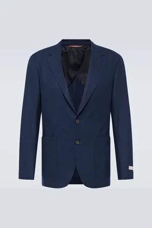 CANALI Single-breasted cashmere-blend blazer