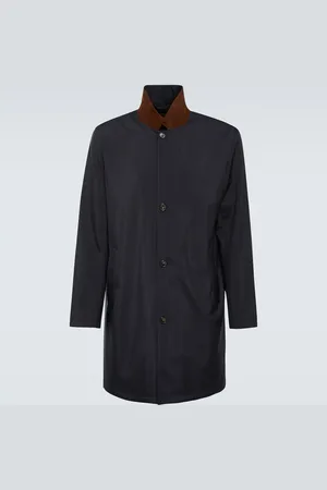 Loro Piana Sebring leather-trimmed raincoat