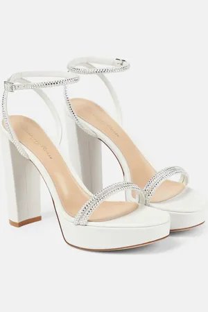 Gianvito Rossi Embellished leather platform sandals