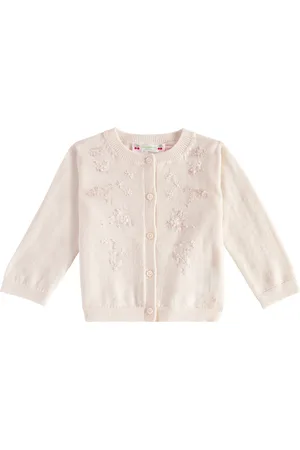BONPOINT Baby Claudie embroidered wool cardigan