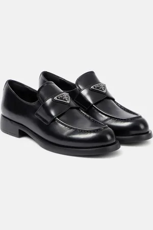 Prada Logo leather loafers