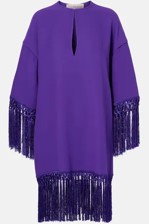 VALENTINO Cady Couture fringed minidress