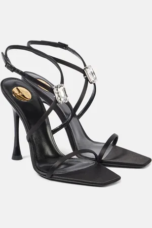 Saint Laurent Harlow 110 satin crÃªpe sandals