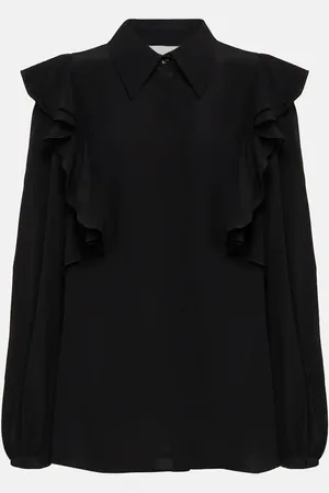 Chloé Ruffle-trimmed silk shirt