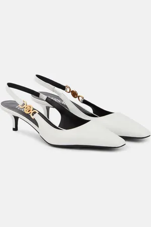 VERSACE Medusa Biggie leather slingback pumps
