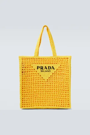 Prada Logo crochet tote bag