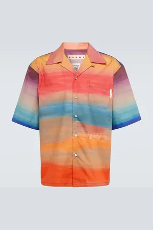 Marni Printed cotton bowling shirt