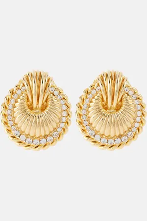 Alessandra Rich Shell embellished earrings
